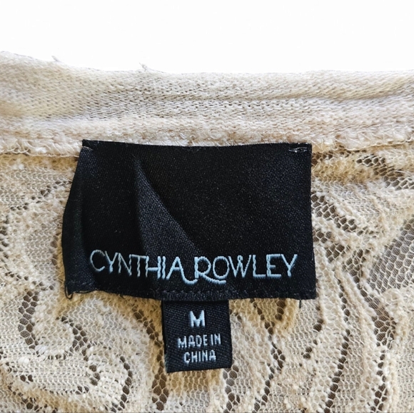Cynthia Rowley Elegant Cream Lace Women's Top, Size M. - Picture 7 of 7